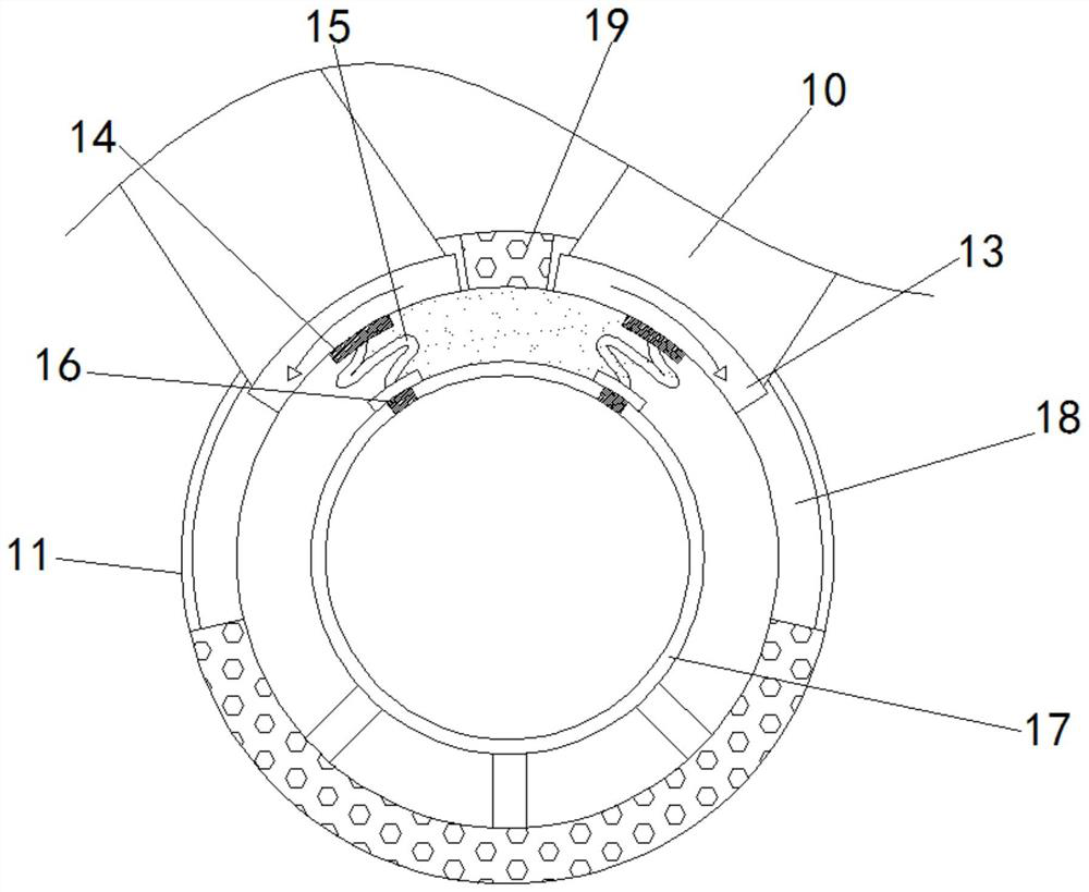 Tension adjusting device in non-woven fabric bundling process