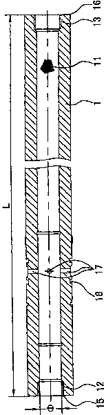 Long-stroke pneumatic hydraulic cylinder body processing method