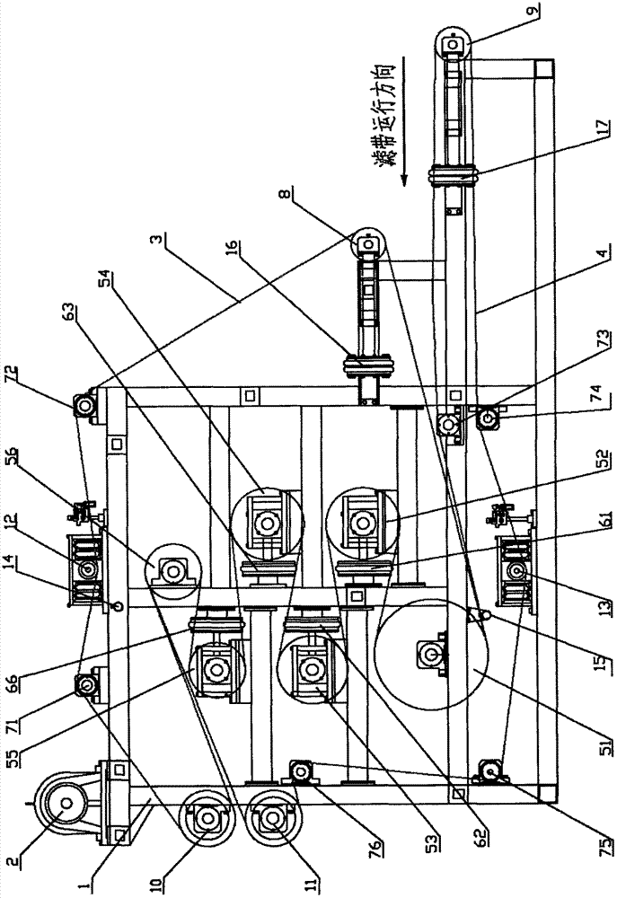 Multi-tensioning belt filter press