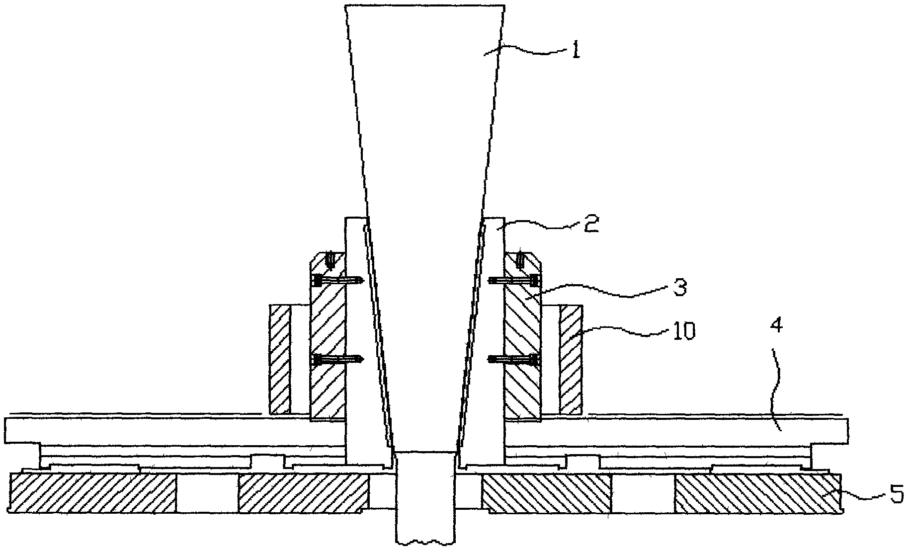 Hot bulging method for rectangular bearing steel rolled ring