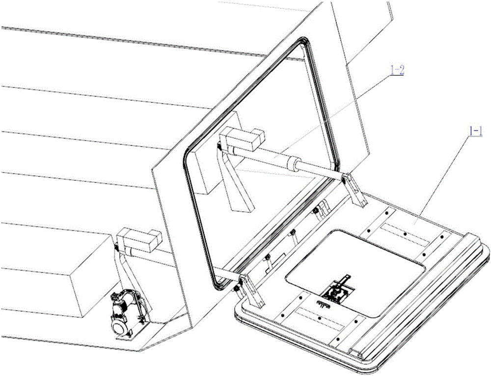 Electric control quick-opening cabin door