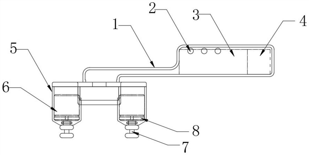 Dental floss tool adopting front and rear wheel arrangement and through inching or full-automatic intelligent control and application method of dental floss tool