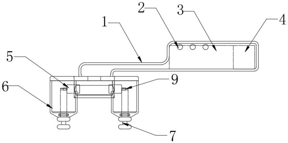 Dental floss tool adopting front and rear wheel arrangement and through inching or full-automatic intelligent control and application method of dental floss tool