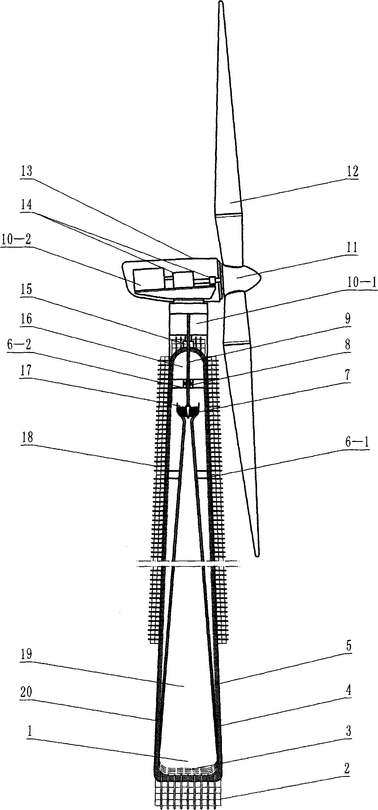 Wind energy and geothermal energy combined power generating system