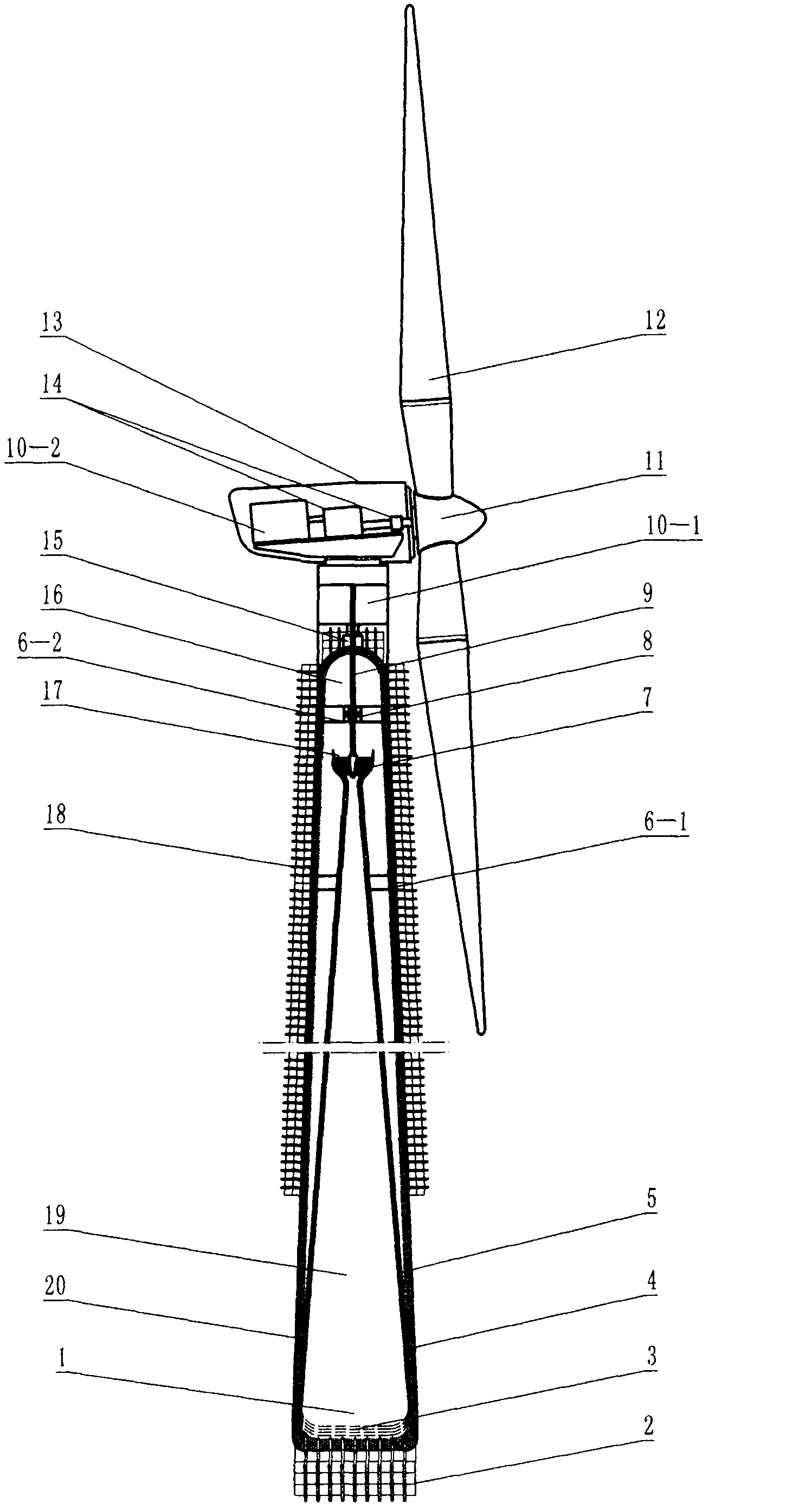 Wind energy and geothermal energy combined power generating system