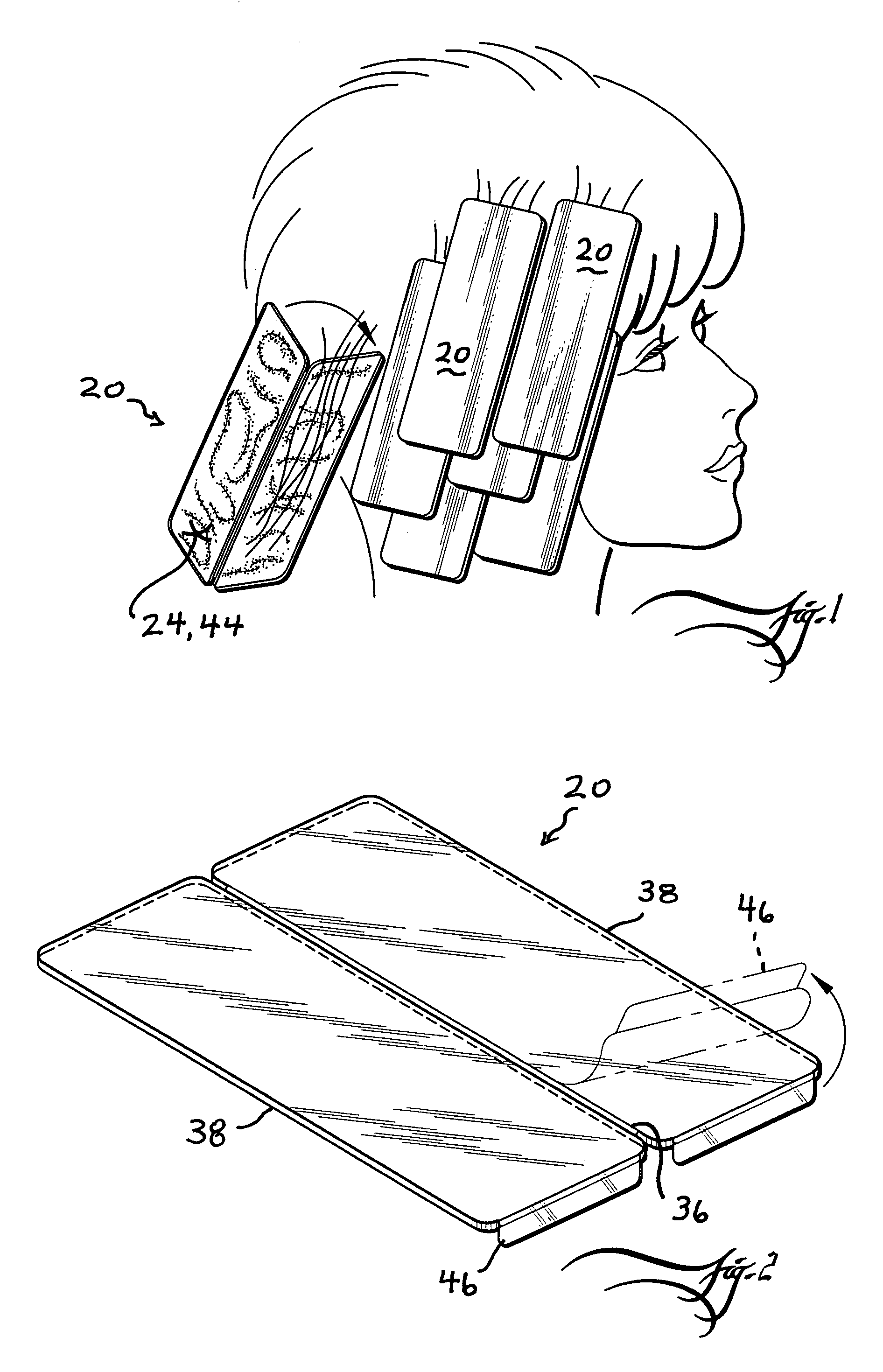 Pre-charged folded compacts for coloring hair