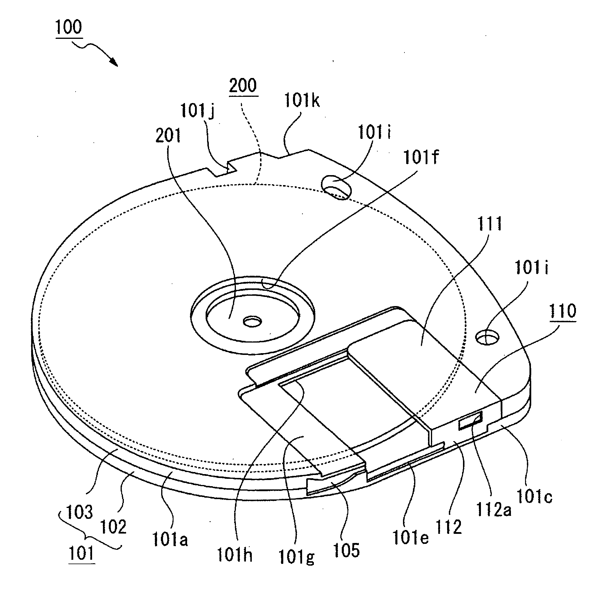 Recording medium drive device, electronic equipment having the recording medium drive device, and recording medium cartridge