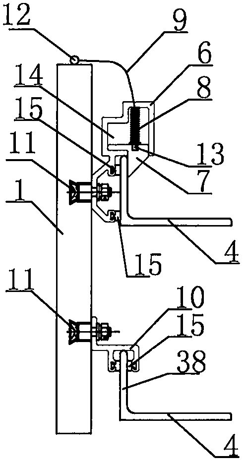 Connecting system for back-bolt type stone curtain wall