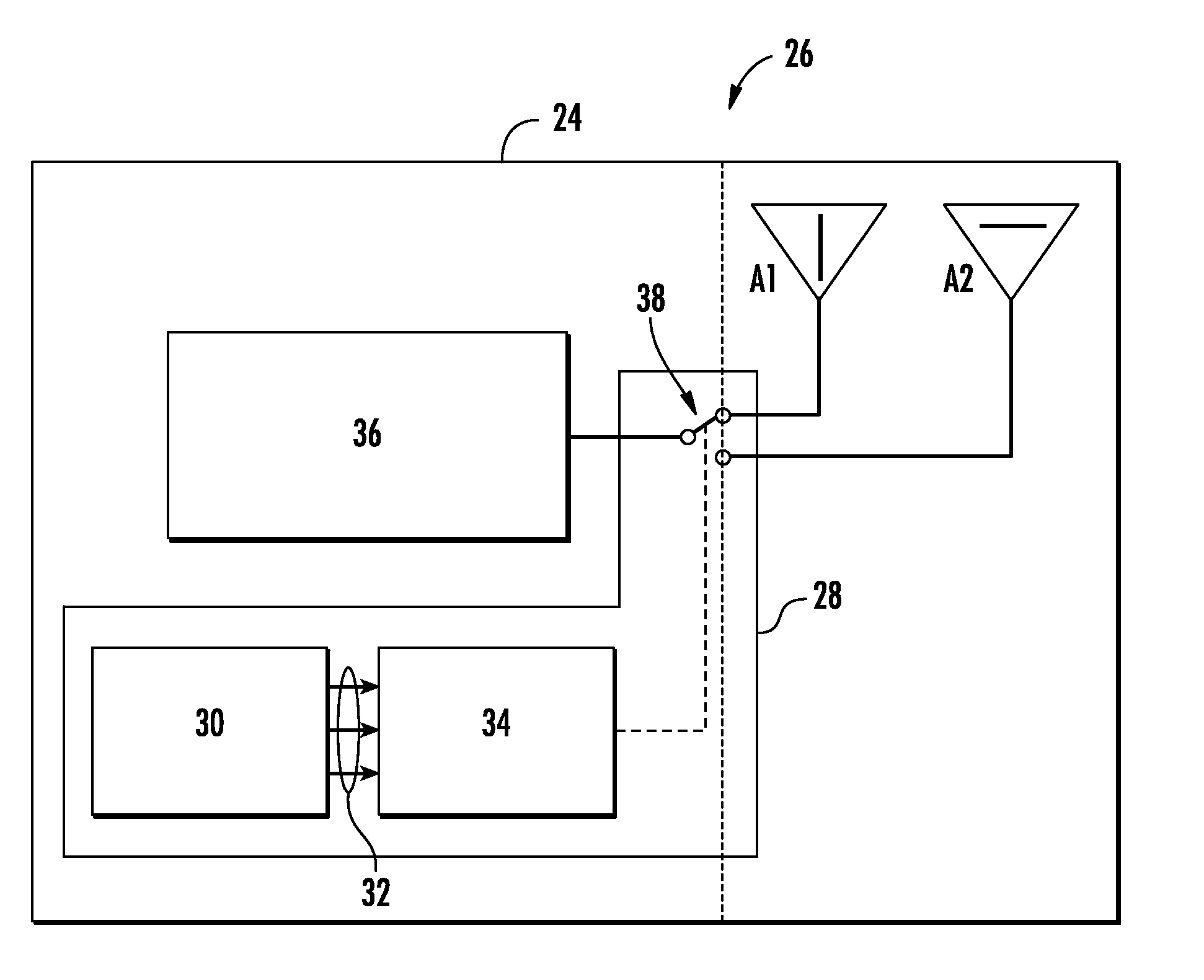 Antenna selection based on orientation, and related apparatuses, antenna units, methods, and distributed antenna systems