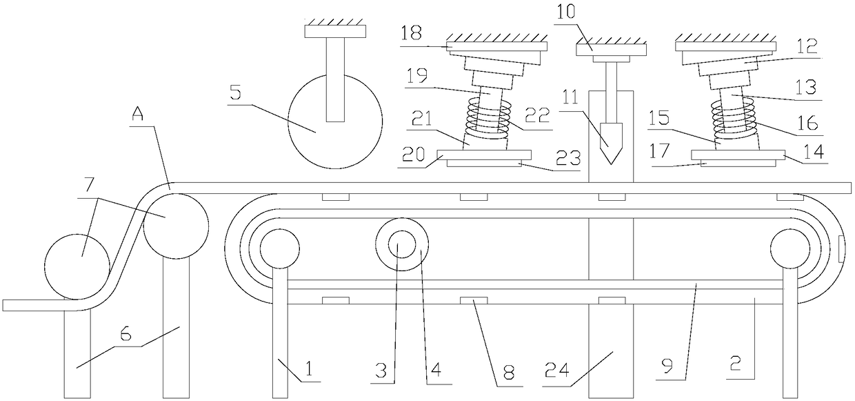 A device for processing corrugated paper