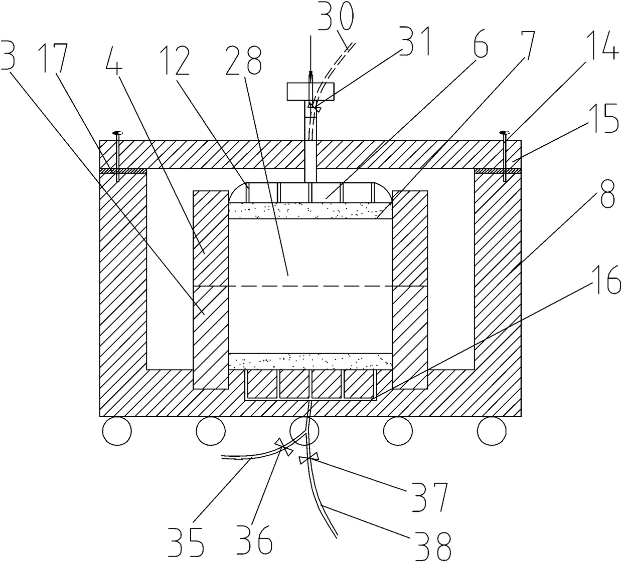 A soil direct shear test device and method for simulating immersion-air-drying cycle