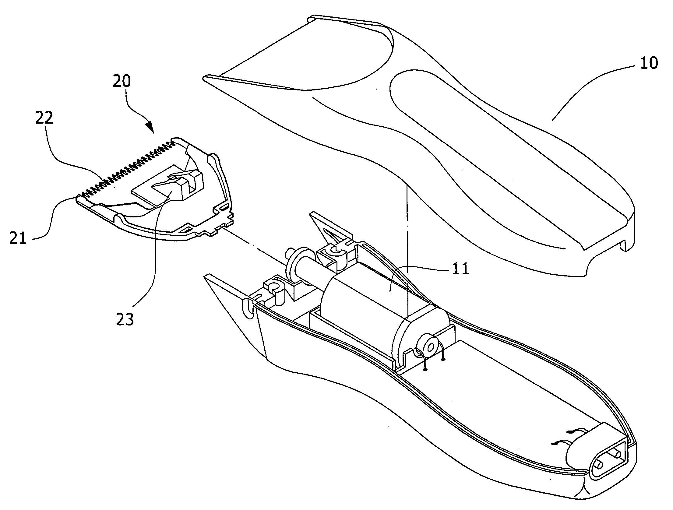 Electric hair clipper structure