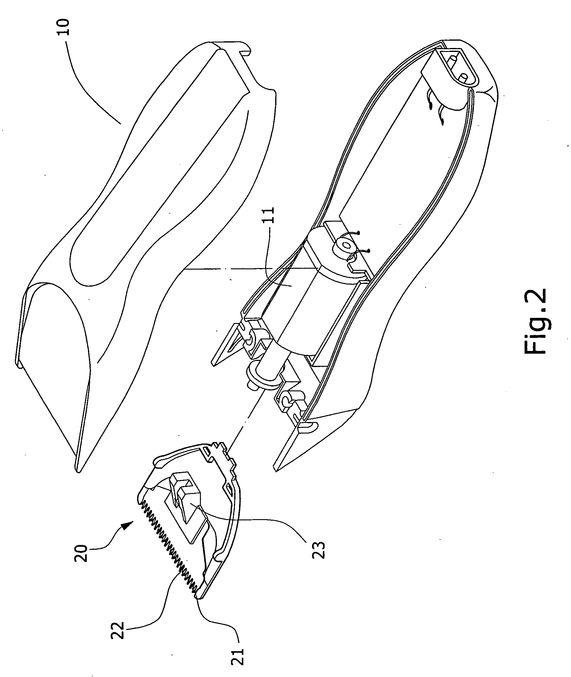 Electric hair clipper structure