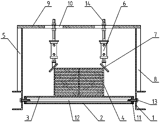 Chamfering device for floor packaging boxes