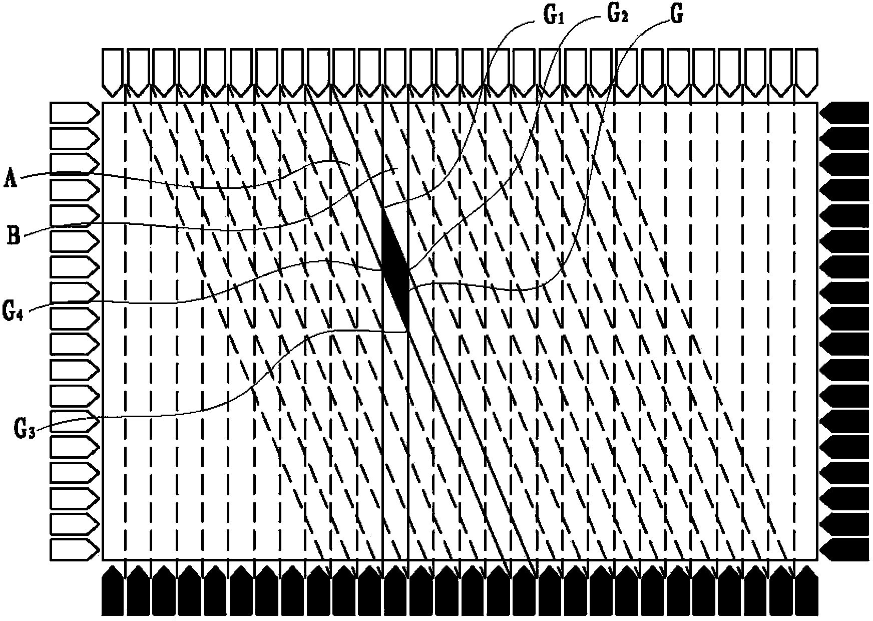 Touch screen touch area positioning method