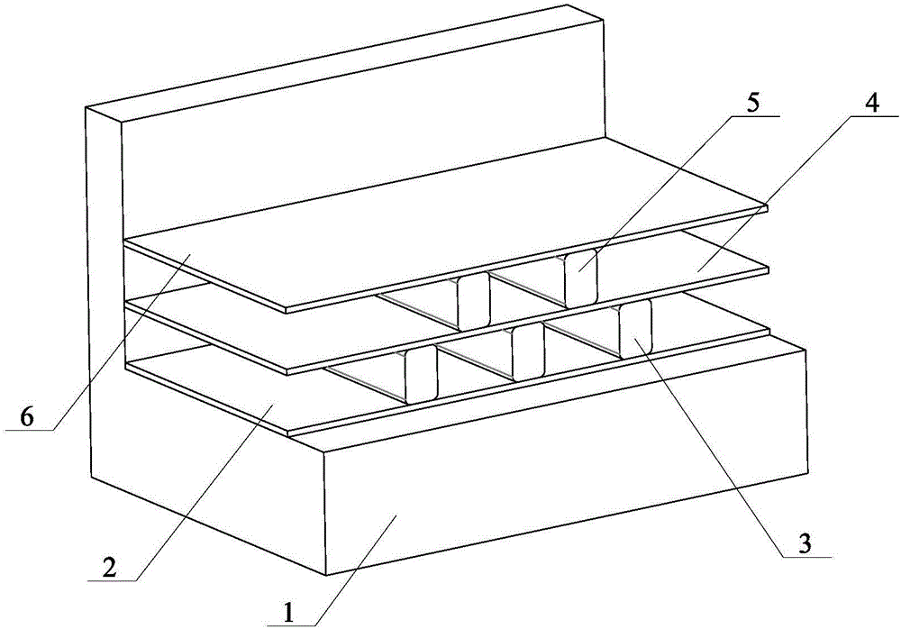 Thermal bending/diffusion bonding technology method for three-layer corrugated structure of TiAl base alloy