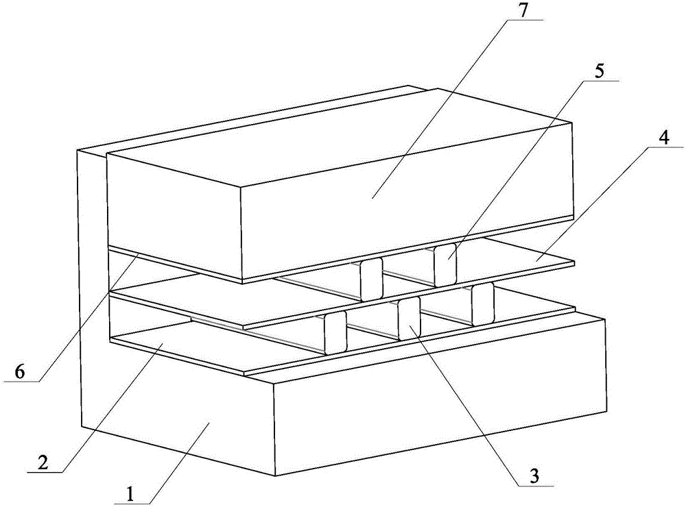 Thermal bending/diffusion bonding technology method for three-layer corrugated structure of TiAl base alloy