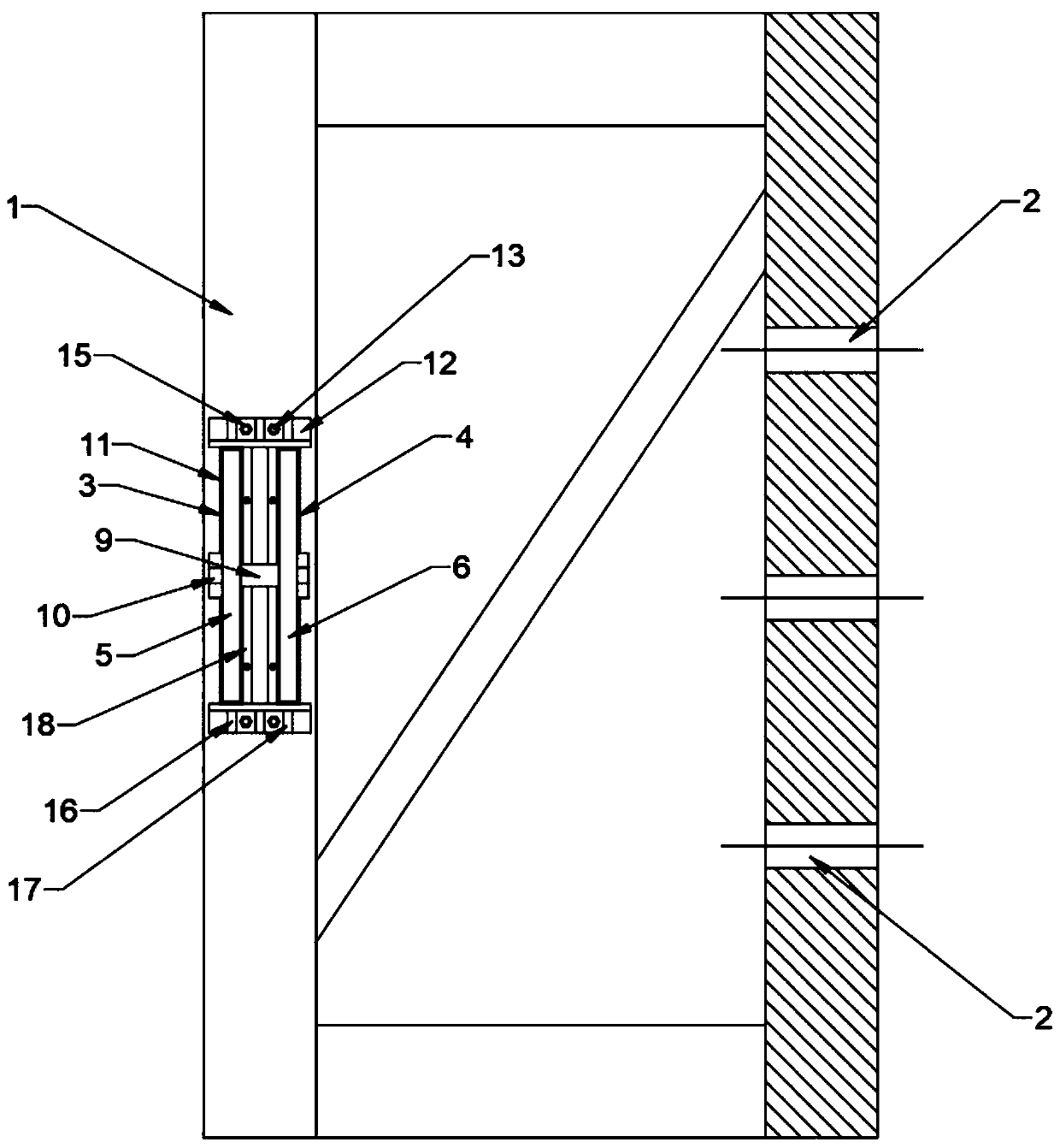 Hoisting assembly applied to an attached lifting scaffold