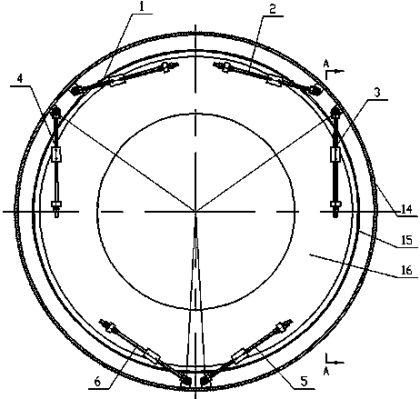 Suspension device for low-temperature superconducting magnet helium tank