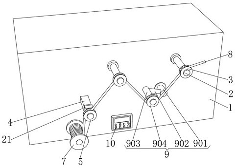 Tension control device for continuous winding of yarn