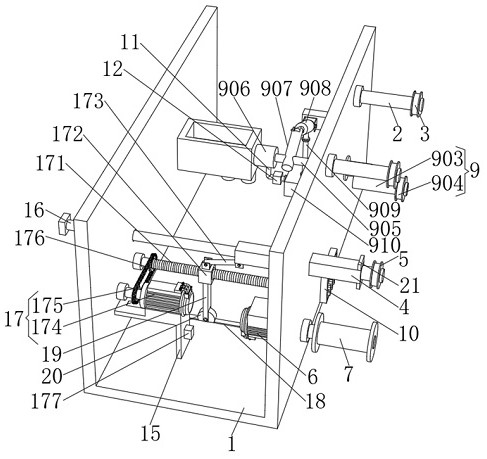 Tension control device for continuous winding of yarn