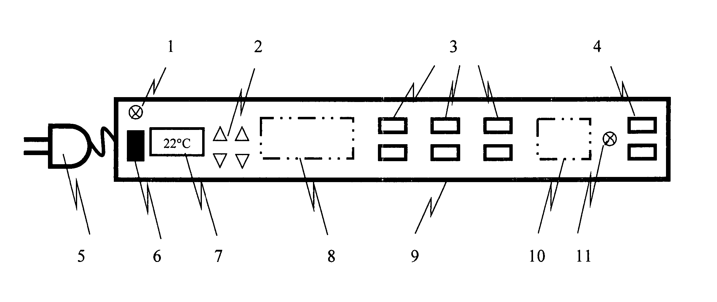 Power strips with embedded controllers