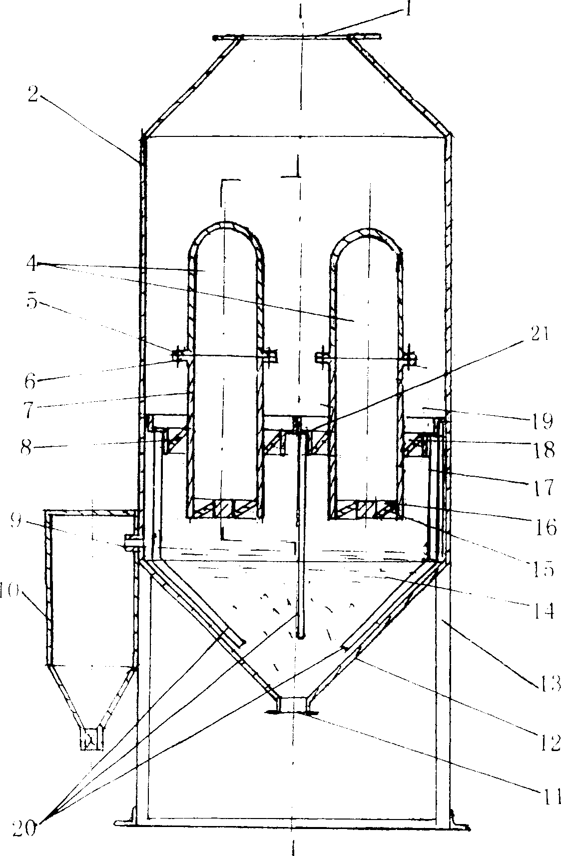 Multistage rotation impact wet desulfurizing and dust-removing equipment