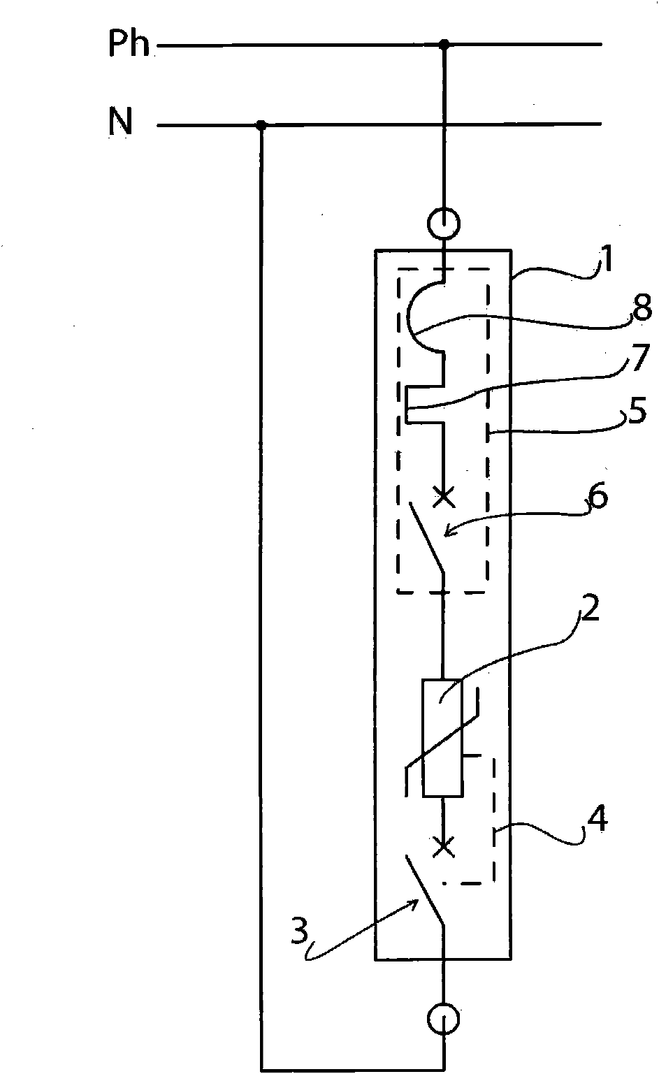 Device for the protection of an electrical installation against voltage surges