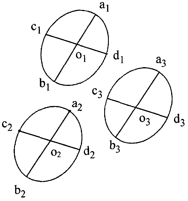 Method for solving intrinsic parameters of camera by using three non-concentric circles