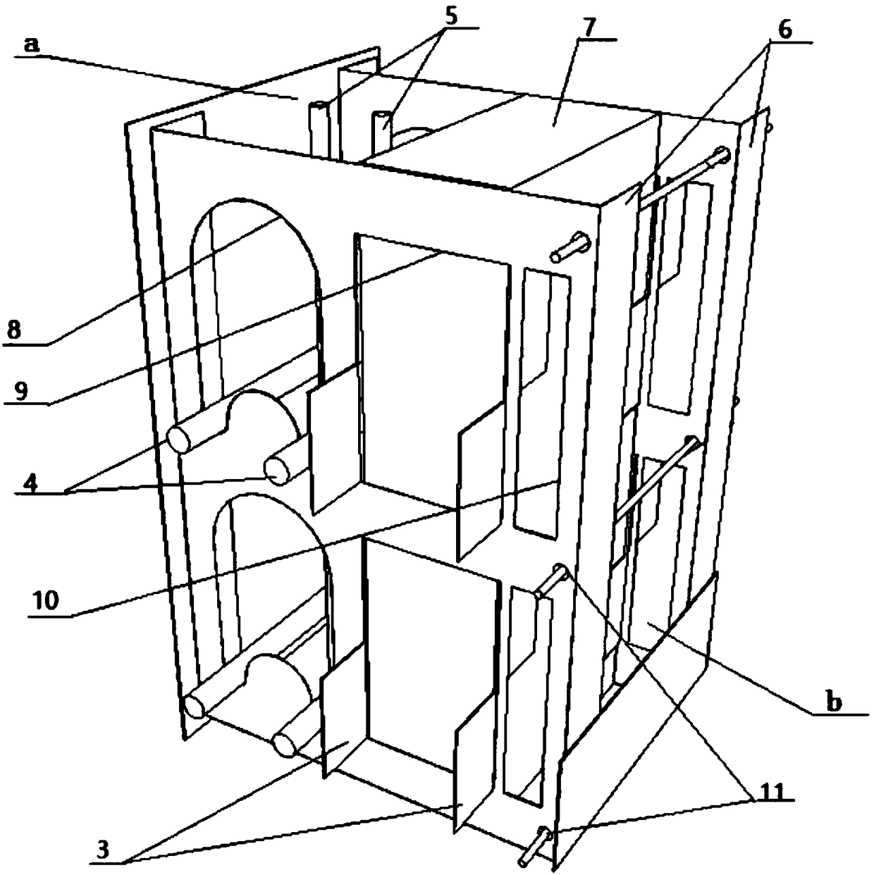 Light steel framework sandwich heat-insulating concrete composite wall body formwork shell and preparation technique thereof