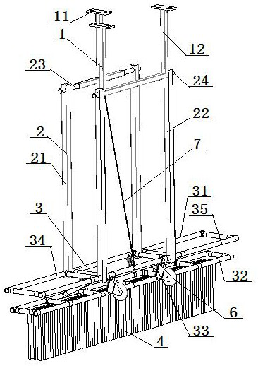 A kind of unpowered car roof dust removal device