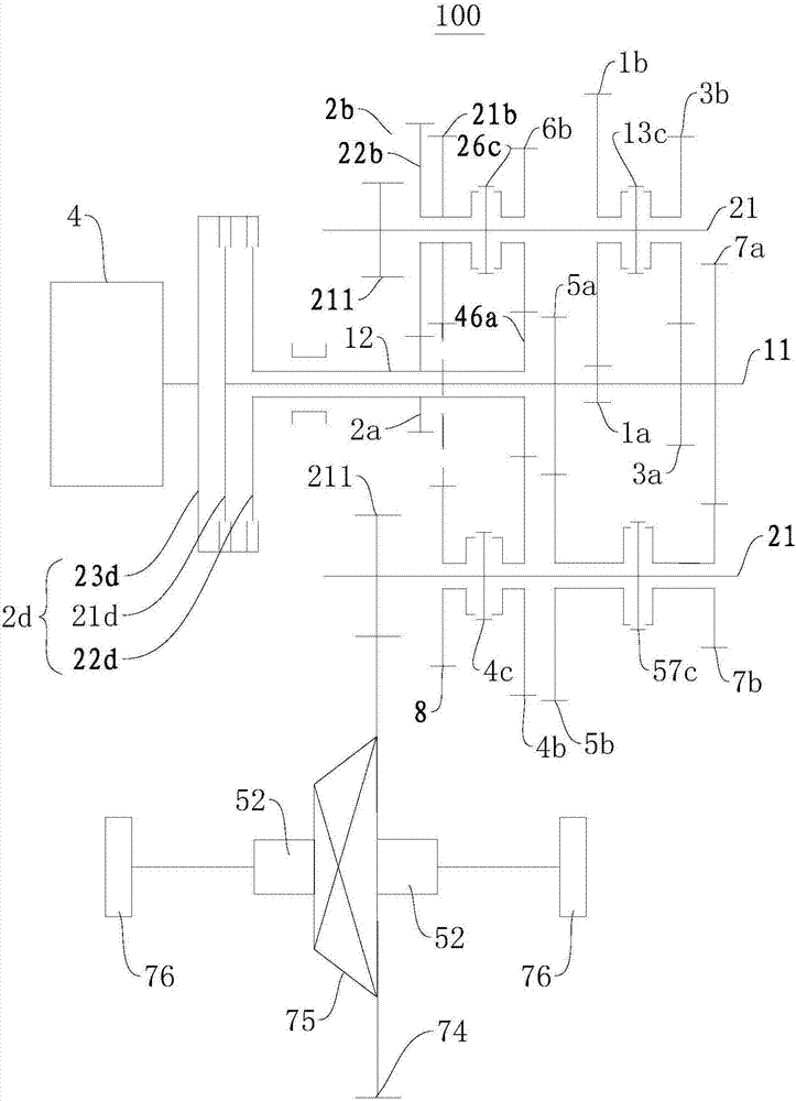 Power driving system and vehicle