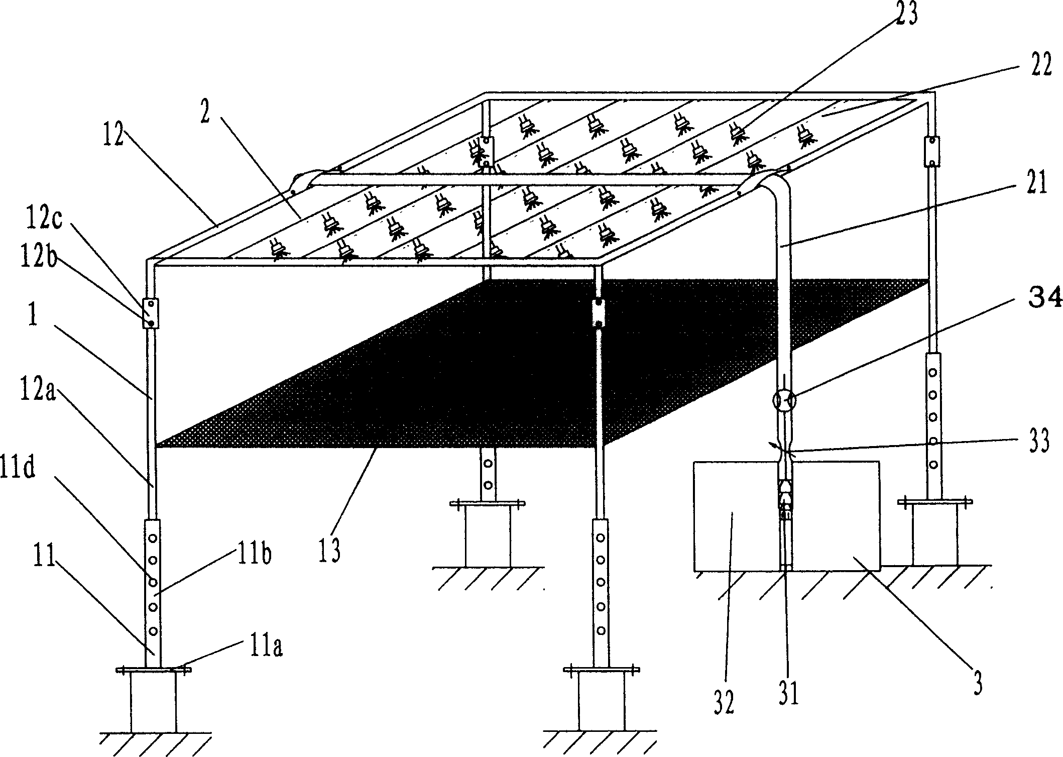 Portable rainfall imitation device