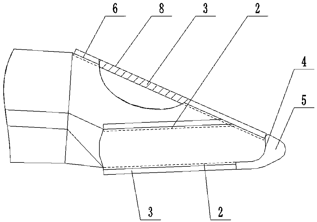 Head soldered structure for tamping pick