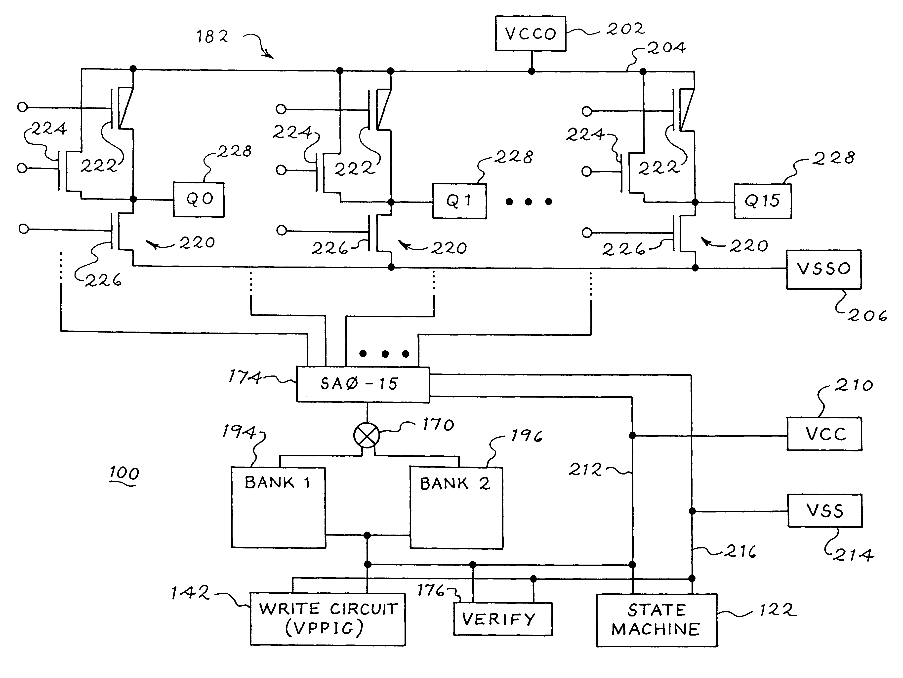 Separate output power supply to reduce output noise for a simultaneous operation