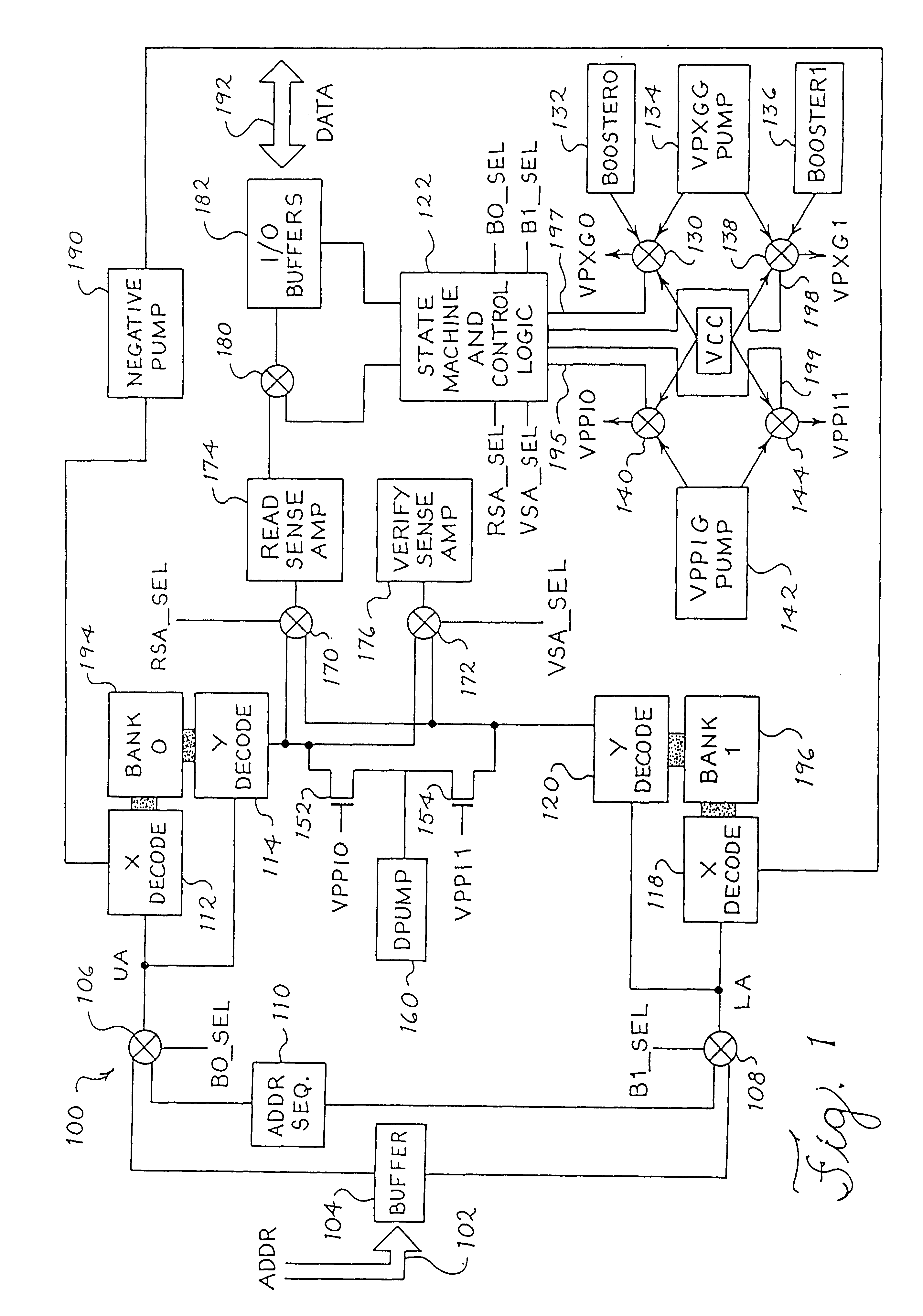 Separate output power supply to reduce output noise for a simultaneous operation