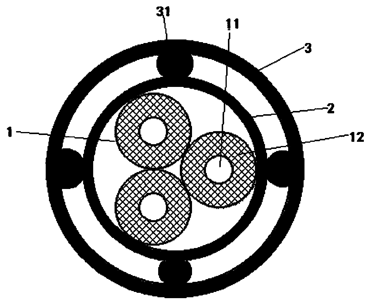 A high-strength light-weight wear-resistant communication optical cable