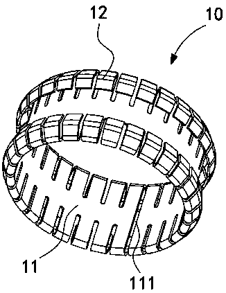 Contact member, insert sleeve structure, and composite hole sleeve structure