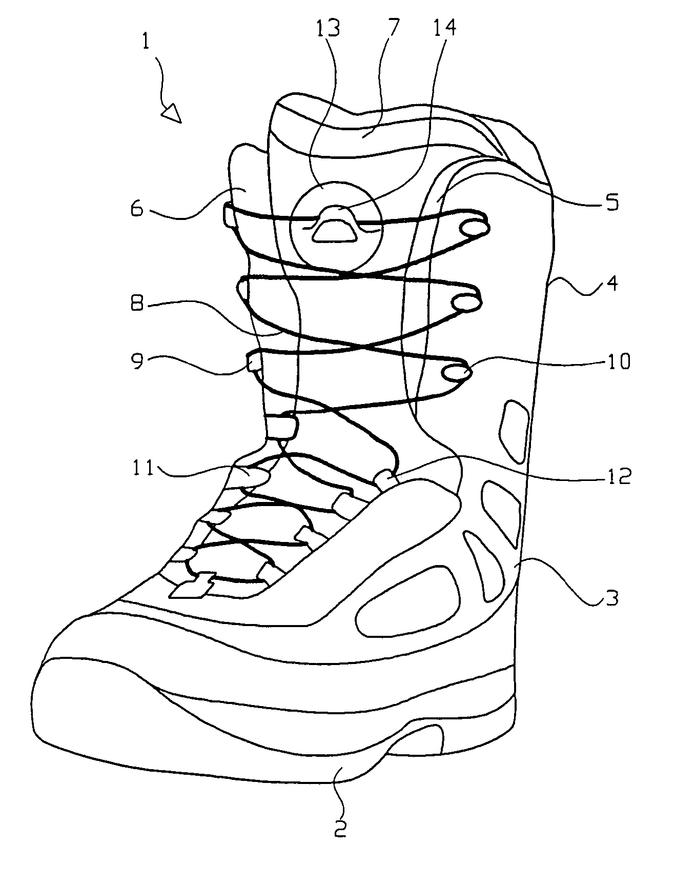 Laced boot