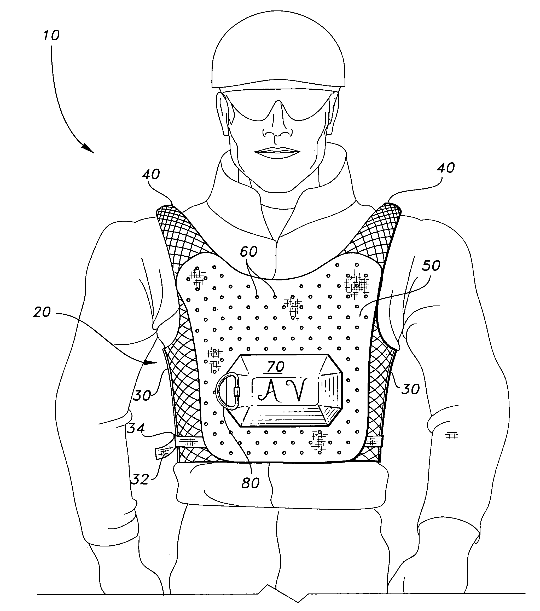 Vest with air bag