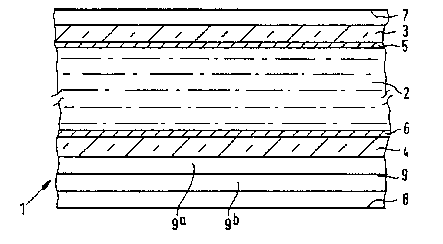 Method of manufacturing a compensator layer with retardation foils exhibiting tilt angles parallel to planes normal to the foils and angled with respect to one another