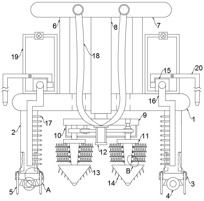 Water conservancy project rapid dredging device with stirring function