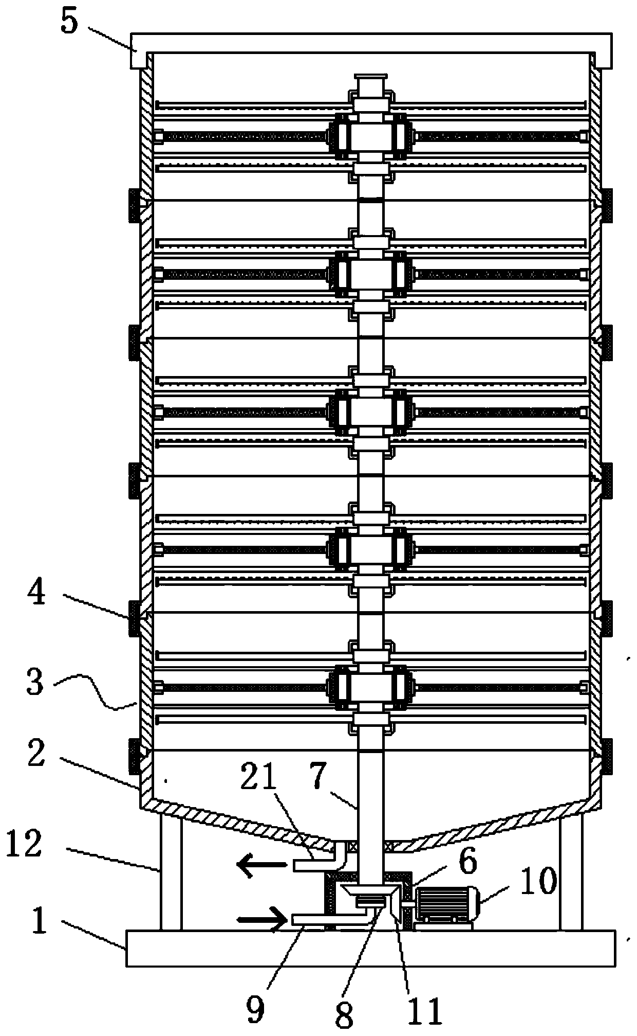 Differential rotating type wet screening instrument