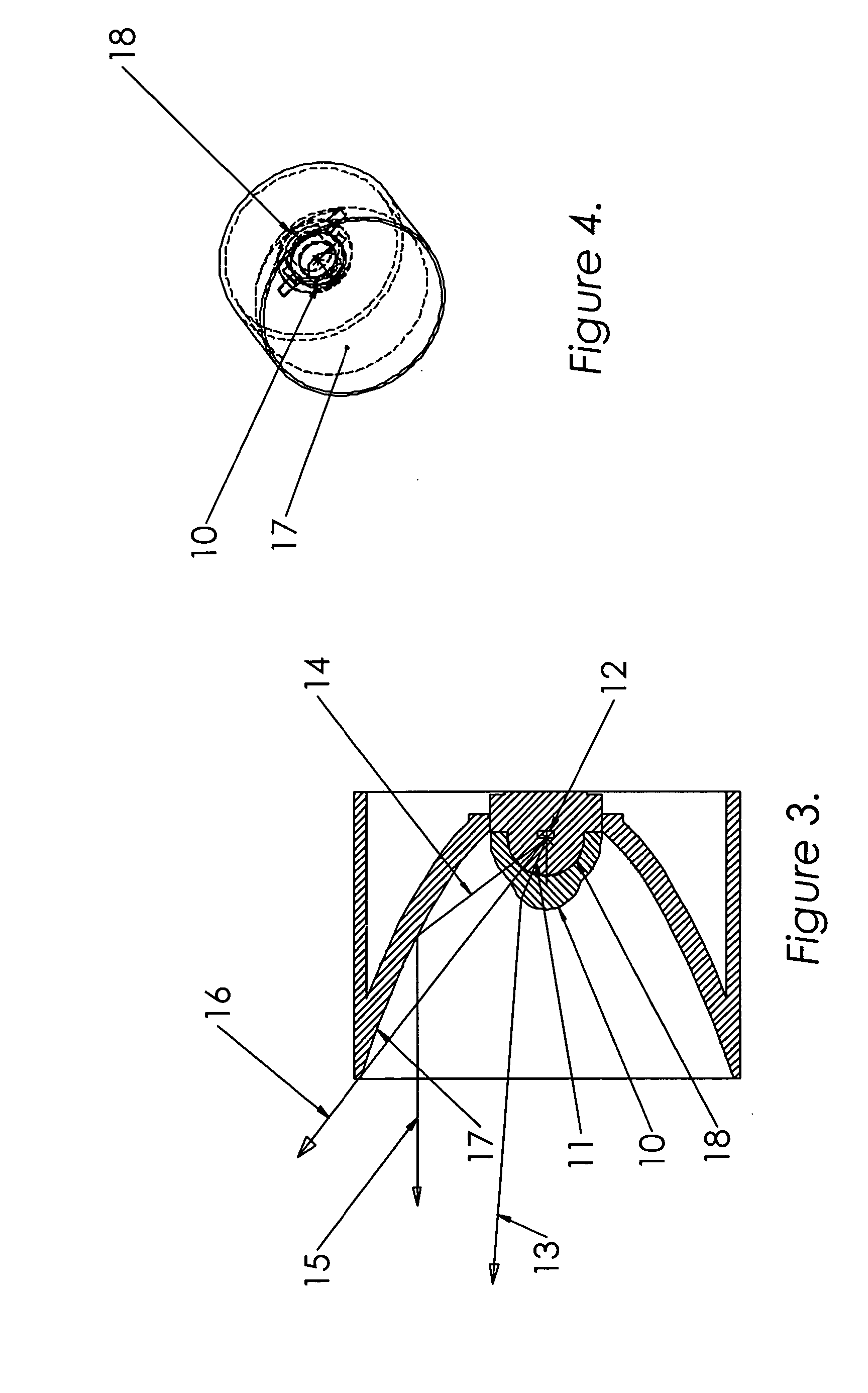 Light source using light emitting diodes and an improved method of collecting the energy radiating from them