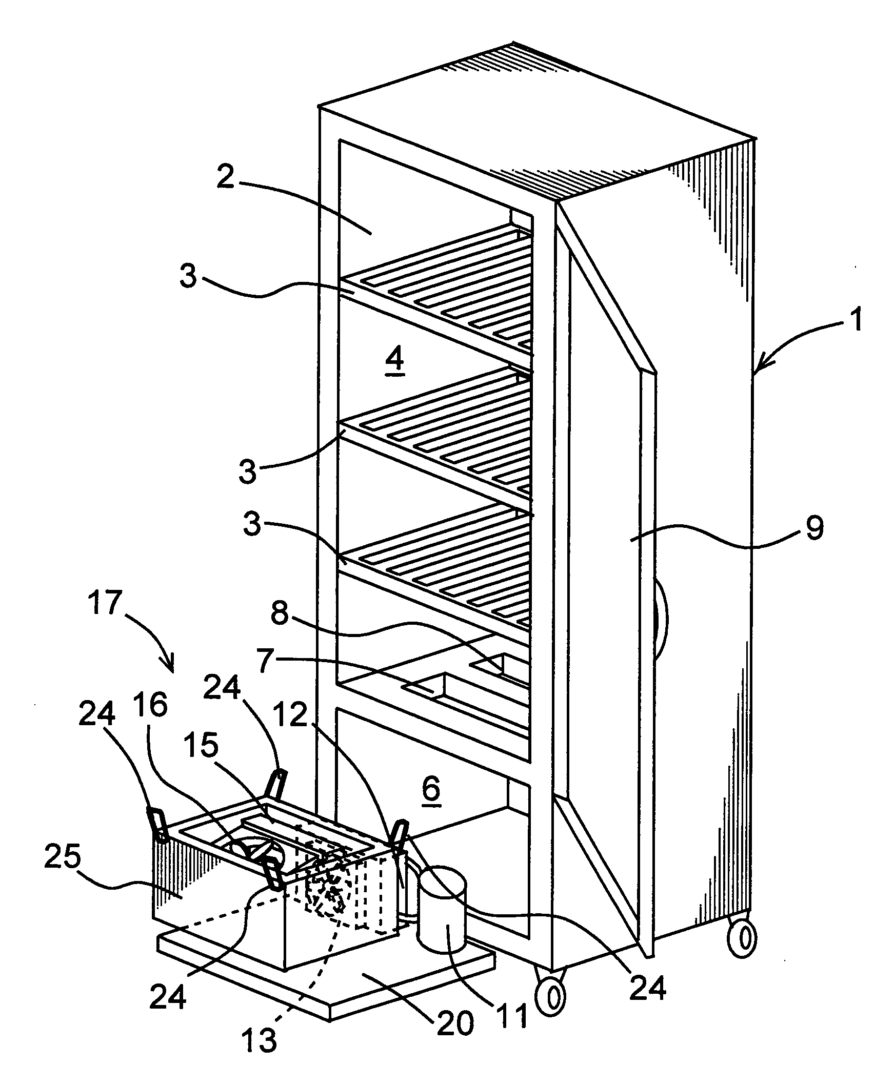 Modular refrigerator installed by hooks