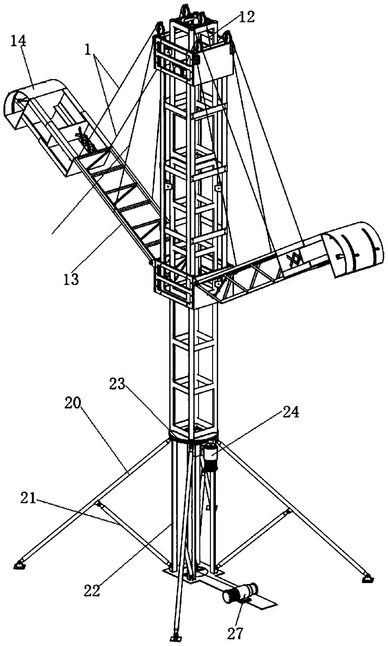 Unmanned automatic rust removing and spraying device for inner wall of storage tank