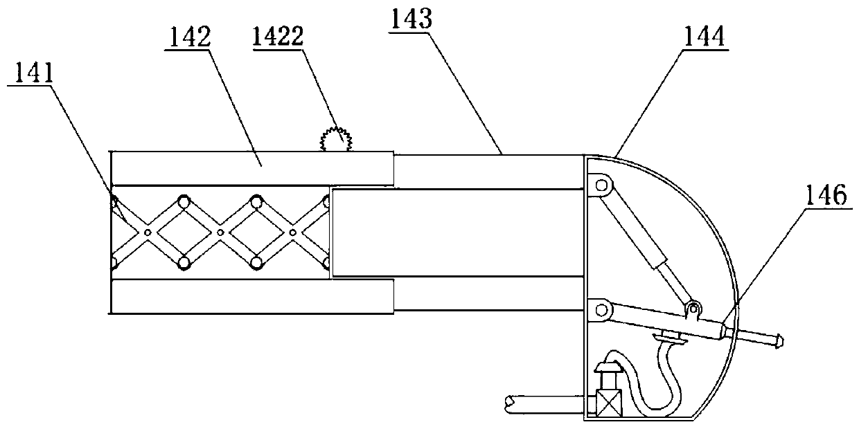 Unmanned automatic rust removing and spraying device for inner wall of storage tank