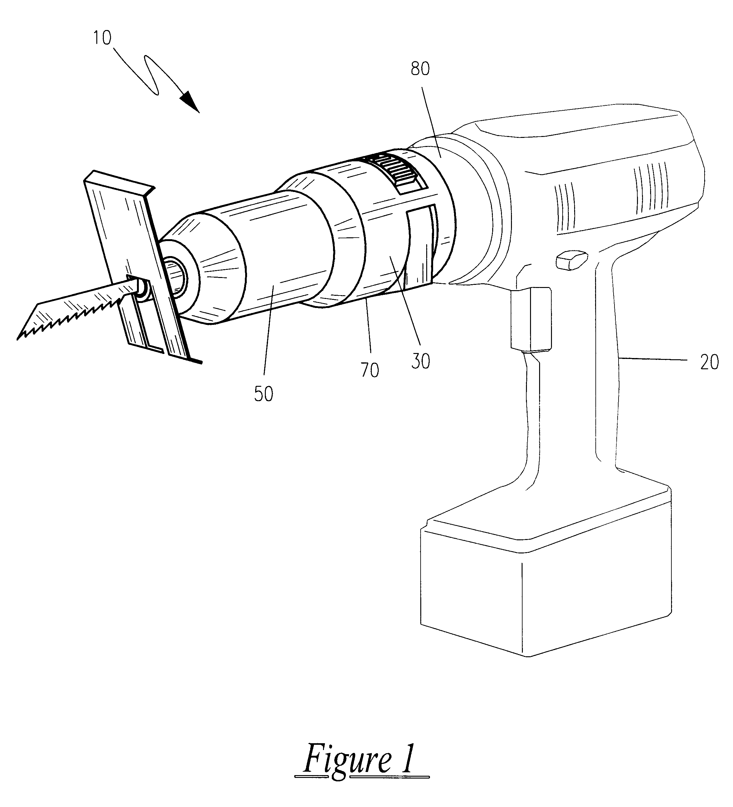 Reciprocating saw attachment for electric drill