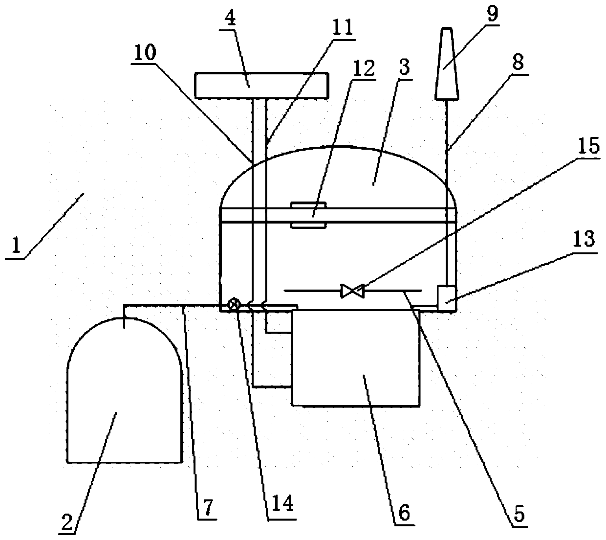 Air-borne radioactive filtering system of underground nuclear power station