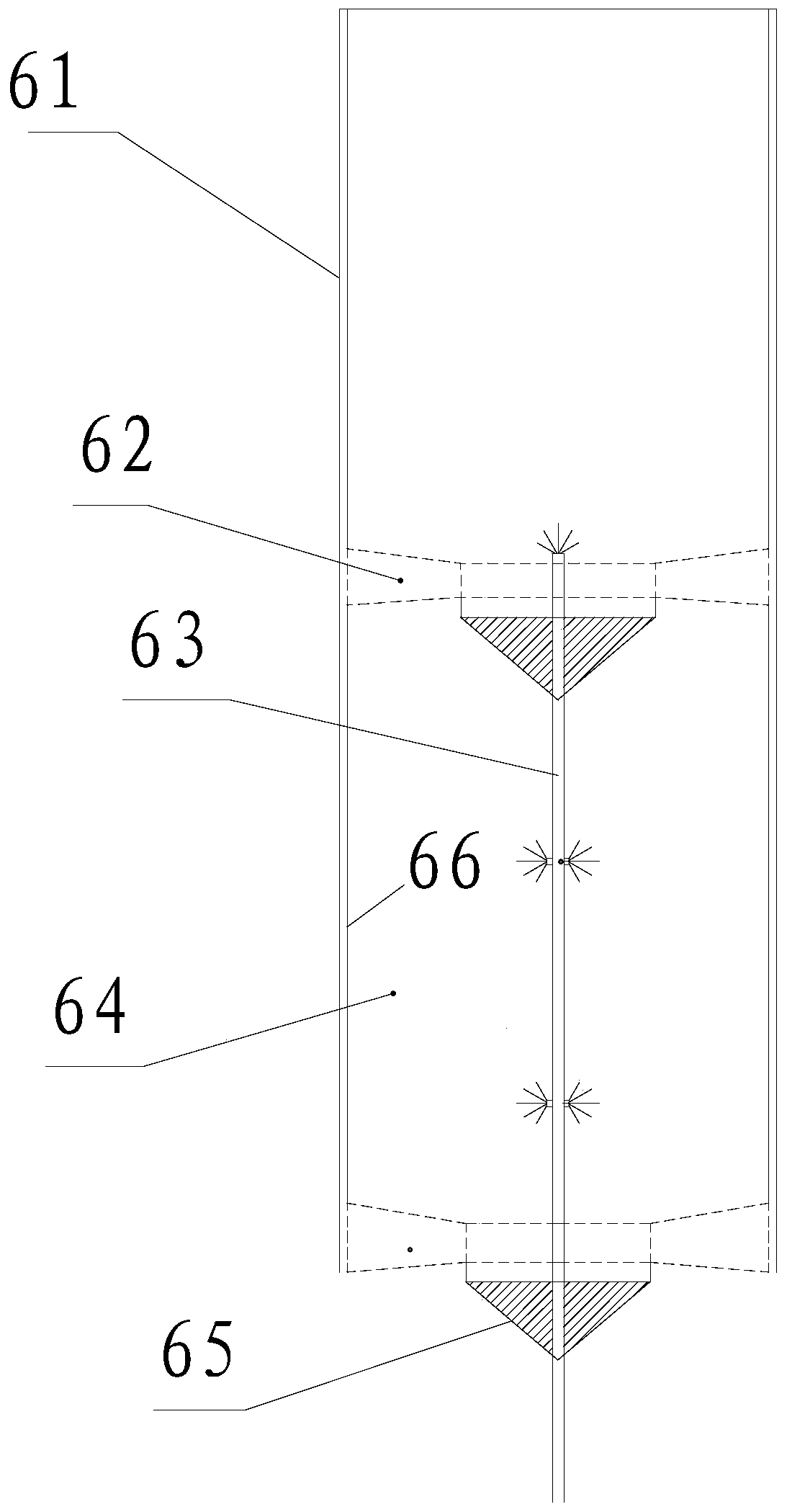 An integrated device and process for flue gas wet desulfurization and dust removal